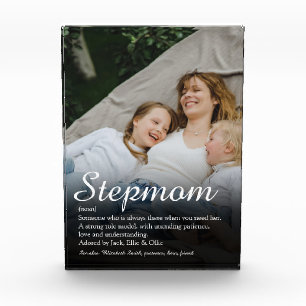 Stiefmutter Moderne elegante Schrift Fotoblock