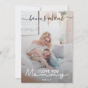 Stiefmutter personalisierte Muttertags-Postkarte Feiertagskarte