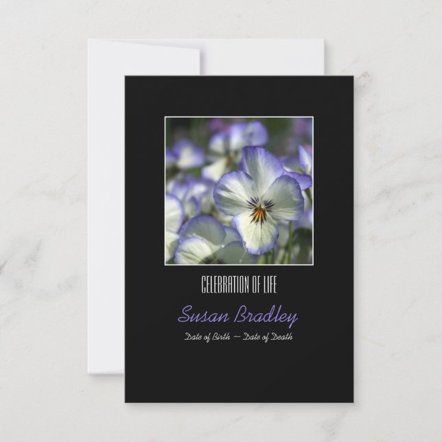 Stiefmütterchen 2 Feierlichkeiten zum Gedenken an  Einladung (Vorderseite)