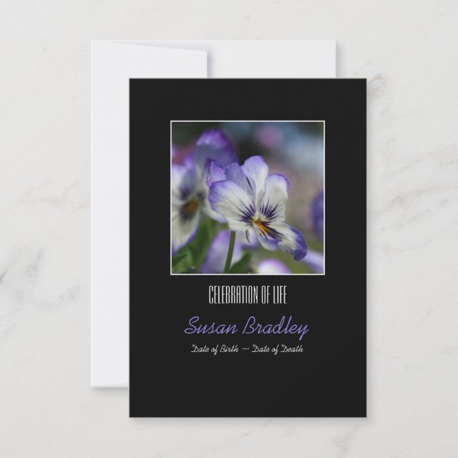 Stiefmütterchen 3 Feierlichkeiten zum Gedenken an  Einladung (Vorderseite)