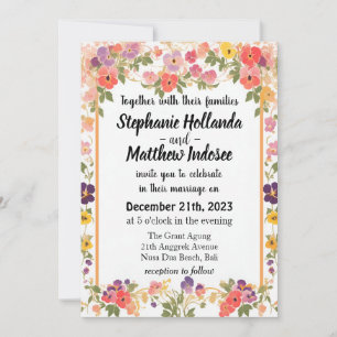 Stiefmütterchen als Erinnerung an die Liebe und Fr Einladung