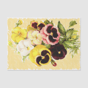 Stiefmütterchen Antiqued gelbes Seidenpapier