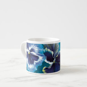 Stiefmütterchen Art Blue Espresso Tasse
