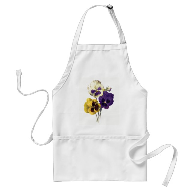 Stiefmütterchen-Blumen im Vintage-Stil Schürze (Vorne)