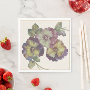 Stiefmütterchen-Blumen-Papier-Servietten Elegant Serviette