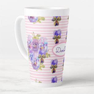 Stiefmütterchen Blumen Viola Vintage Damen Rosa St Milchtasse