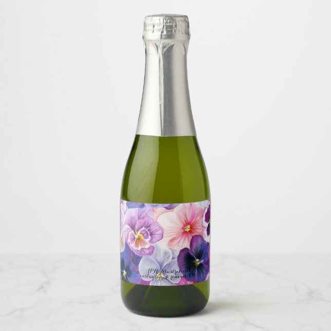 Stiefmütterchen: Frühling, Servietten, Etiketten,  (Vorderseite)