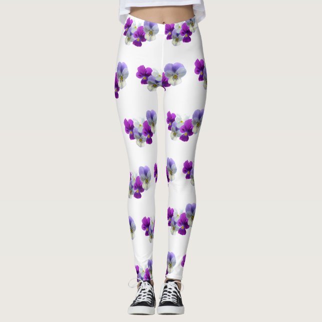 Stiefmütterchen Fünf Blume Muster Legierung Leggings (Vorderseite)