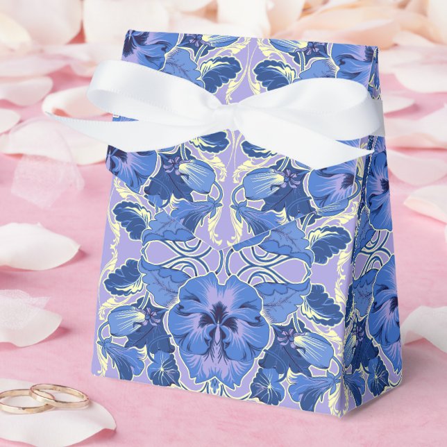 Stiefmütterchen-Geschenkpapier im Vintage-Stil Geschenkschachtel (Hochzeit)