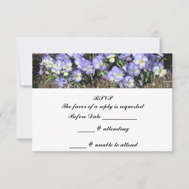 Stiefmütterchen Hochzeit RSVP-Antwort RSVP Karte (Vorderseite)