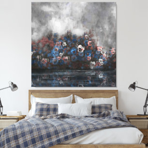 "Stiefmütterchen im Nebel" 100 cm x 100 cm Leinwanddruck