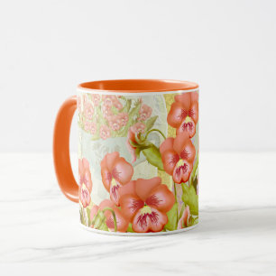 Stiefmütterchen in einer Schüssel Tasse