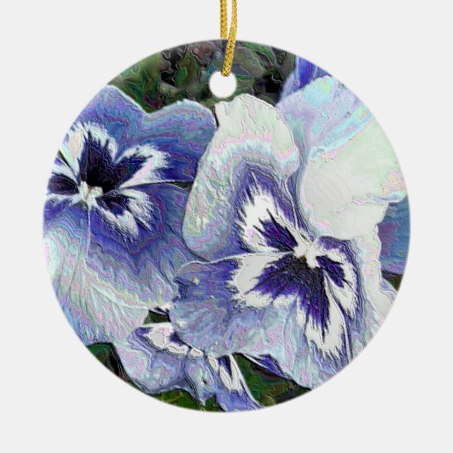 STIEFMÜTTERCHEN KERAMIKORNAMENT (Vorne)