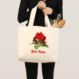 Stiefmütterchen-Liebhaber Florale Personalisierte  Jumbo Stoffbeutel