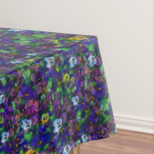 Stiefmütterchen [lila] 60x104 Große Baumwolltischd Tischdecke