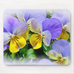 Stiefmütterchen - Lila und gelb Mousepad