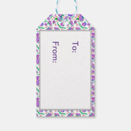 Stiefmütterchen Muster Geschenkanhänger