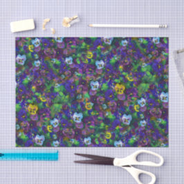 Stiefmütterchen op 4 seidenpapier