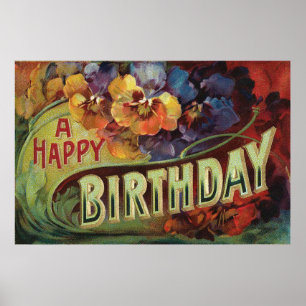 Stiefmütterchen Pansy Rainbow Blume Bloral Poster