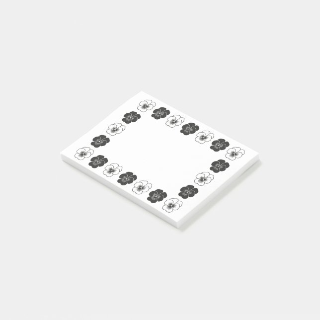 Stiefmütterchen Post-it Klebezettel (angewinkelt)