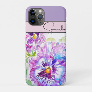 Stiefmütterchen Rosa Wasserfarbe Stiefmütterchen f Case-Mate iPhone Hülle