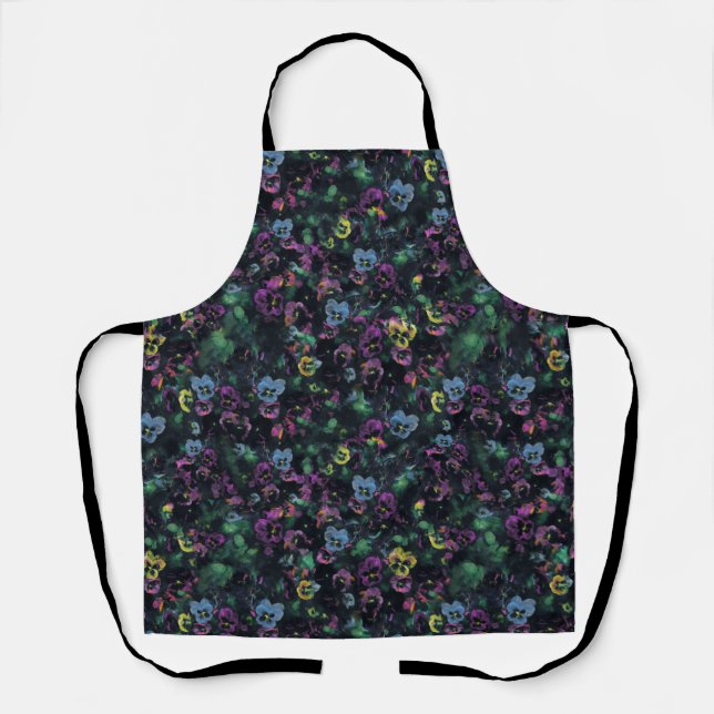 Stiefmütterchen-Schürze (vintage Stil) Schürze (Vorderseite)