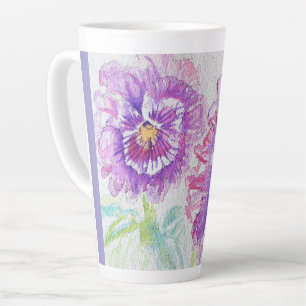 Stiefmütterchen Stiefmütterchen-Blume Wasserfarbe Milchtasse