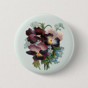 Stiefmütterchen-Sträußchen Button