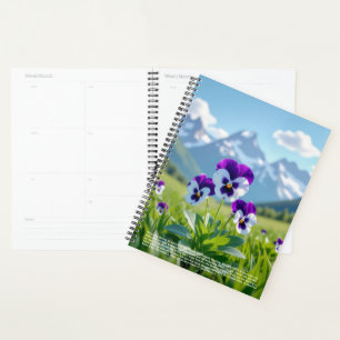 Stiefmütterchen-Symbolik-Kalender Planer