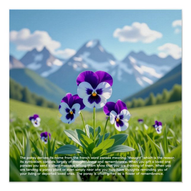 Stiefmütterchen-Symbolik Poster (Vorderseite)