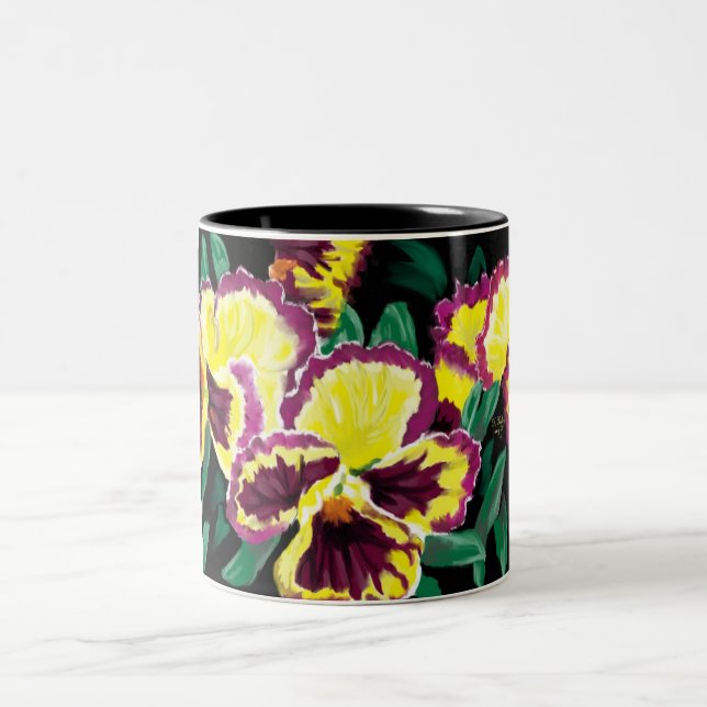 Stiefmütterchen-Tasse Zweifarbige Tasse (Mittel)
