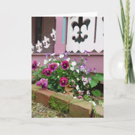 Stiefmütterchen und Fleur-de-lis - Weinkarte von M Karte