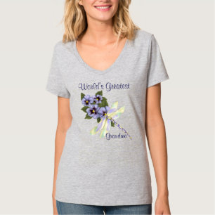 Stiefmütterchen und Libellen T-Shirt