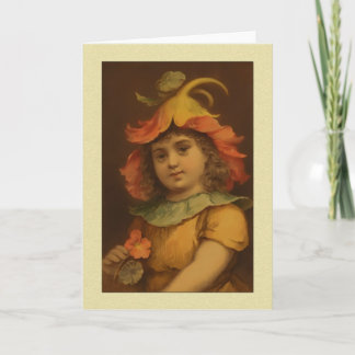 Stiefmütterchen-Vintage-Gruß für Kinder Karte