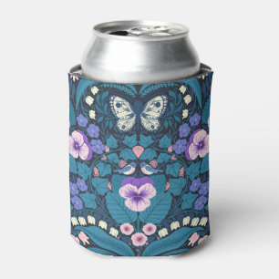 Stiefmütterchen, Vögel und Schmetterlinge Dosenkühler