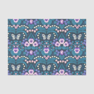 Stiefmütterchen, Vögel und Schmetterlinge Seidenpapier