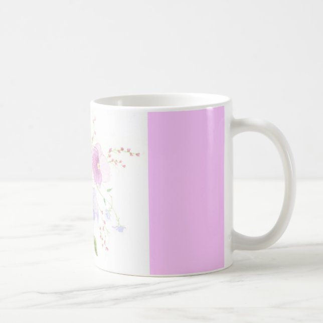 Stiefmütterchen Watercolor-Tasse Tasse (Rechts)