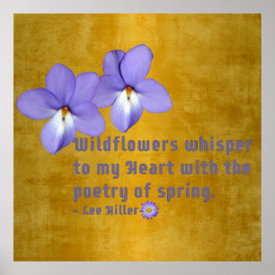 Stiefmütterchen Wildblumen Zitat Poster