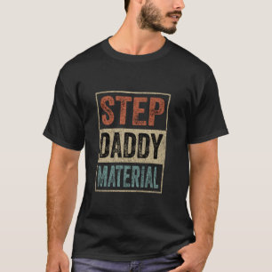 Stiefpapi Material Stiefvater Retro Lustiger Stief T-Shirt