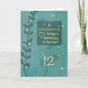Stieftochter Religiöser 12. Geburtstag Handgezeich Karte