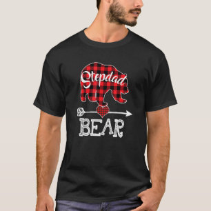 Stiefvater-Bär-Weihnachts-Schlafanzug Rot Kariert T-Shirt