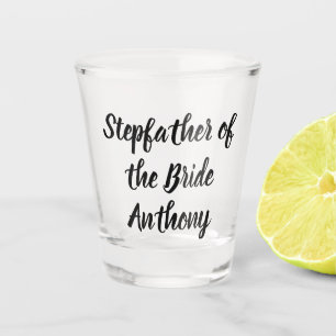 Stiefvater der Braut Schwarze benutzerdefinierte N Schnapsglas