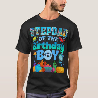 Stiefvater des Geburtstagsjungen Aquarium Meeresti T-Shirt