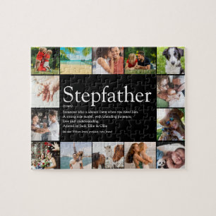 Stiefvater, Stiefpapa Definition 14 Foto Schwarz Puzzle