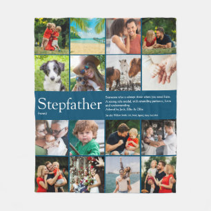 Stiefvater, Stiefpapa Definition 16 Foto Blau Fleecedecke