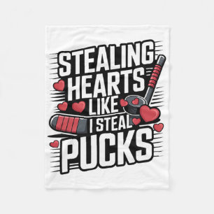 Stiehl Herzen wie ich Pucks am Valentinstag stehle Fleecedecke