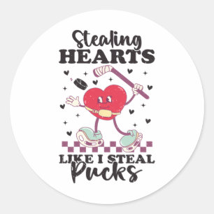 Stiehl Herzen wie ich Pucks stehle Funny Valentine Runder Aufkleber