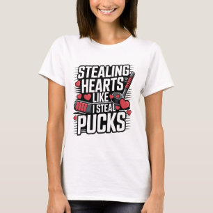 Stiehl Herzen wie ich Pucks stehle Valentinstag T-Shirt