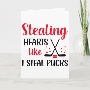 Stiehlt Herz wie ich Pucks stehle Valentinstag H Karte
