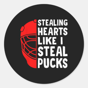 Stiehlt Herz wie ich Pucks stiehl Valentinstag H Runder Aufkleber